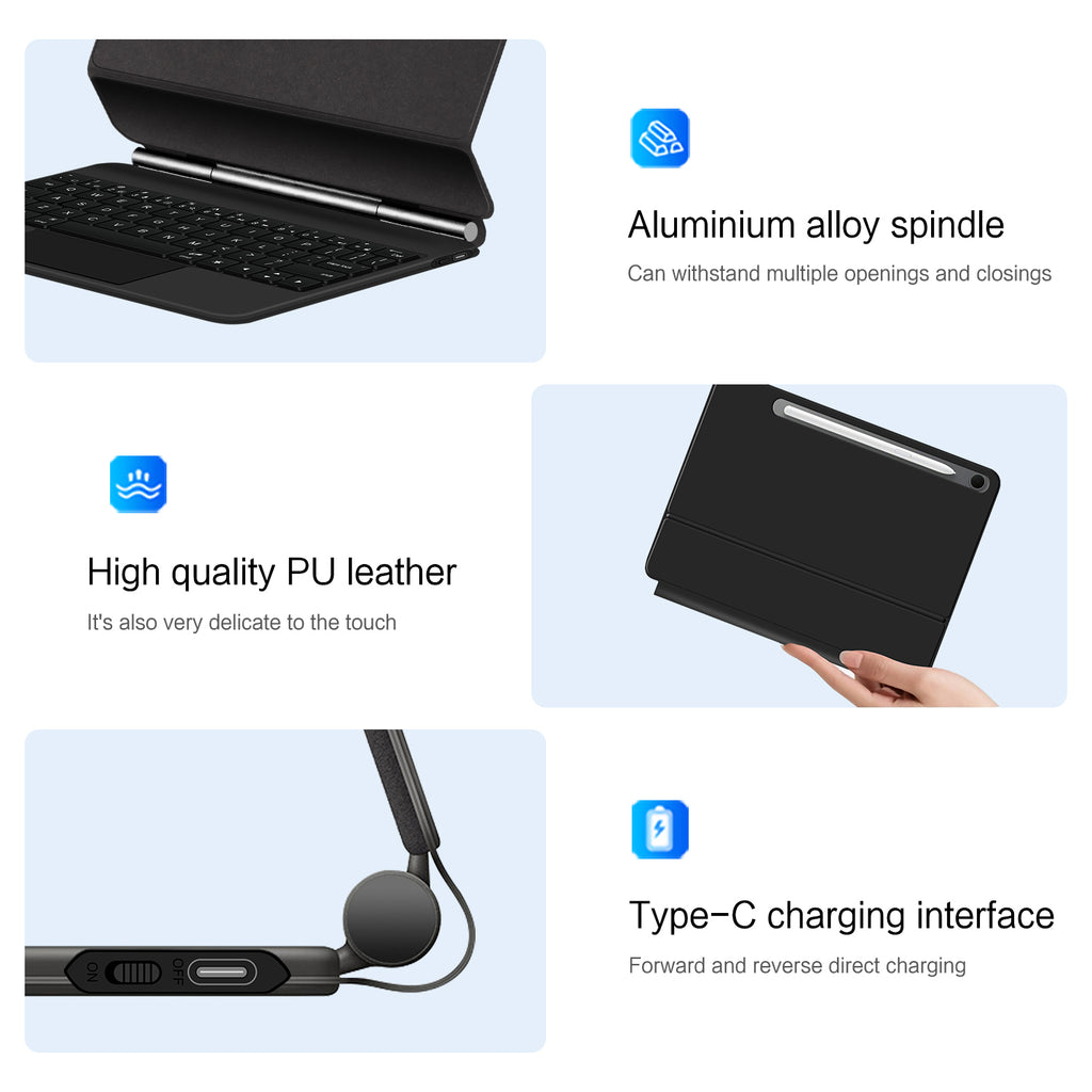 Magnetic Floating Galaxy Tab S10 Lite Keyboard Case Precision Trackpad High Quality
