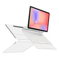 Magnetic Floating Galaxy Tab S10 Lite Keyboard Case Precision Trackpad White Color