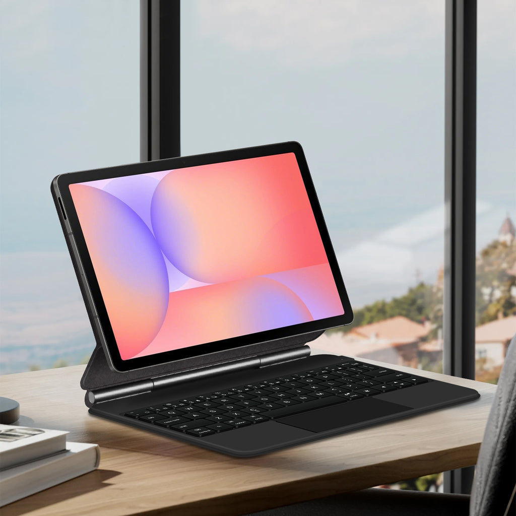 Magnetic Floating Galaxy Tab S10 Lite Keyboard Case Precision Trackpad On Watching