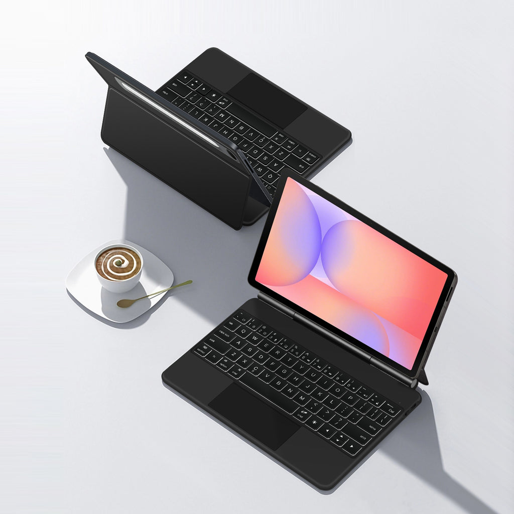 Magnetic Floating Galaxy Tab S10 Lite Keyboard Case Precision Trackpad Back and Front