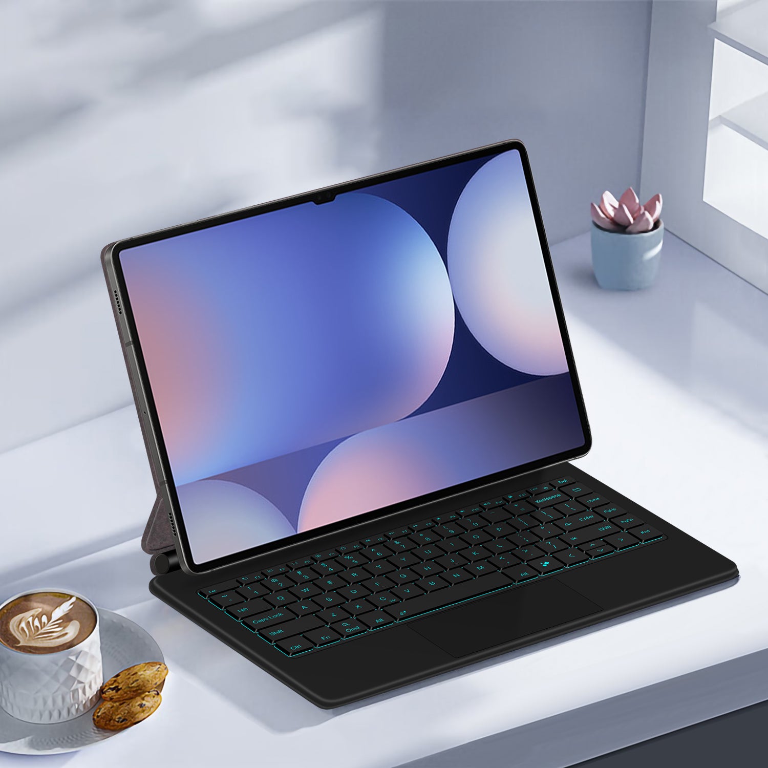Magnetic Floating Galaxy Tab S10 Ultra Keyboard Case Precision Trackpad Strong Magnets