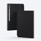 Magnetic Floating Galaxy Tab S10 Ultra Keyboard Case Precision Trackpad Black Book Design