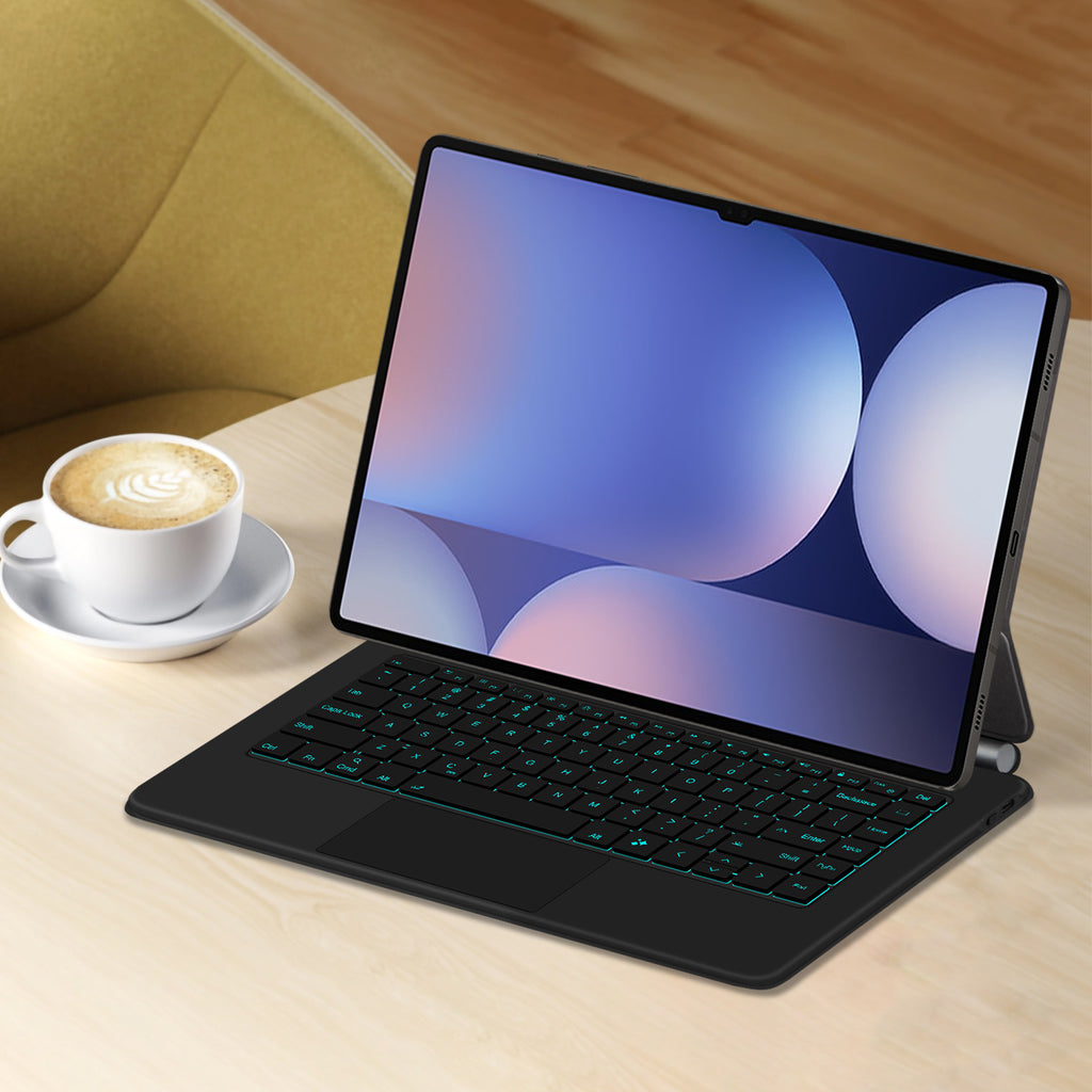 Magnetic Floating Galaxy Tab S10 Ultra Keyboard Case Precision Trackpad Backlit