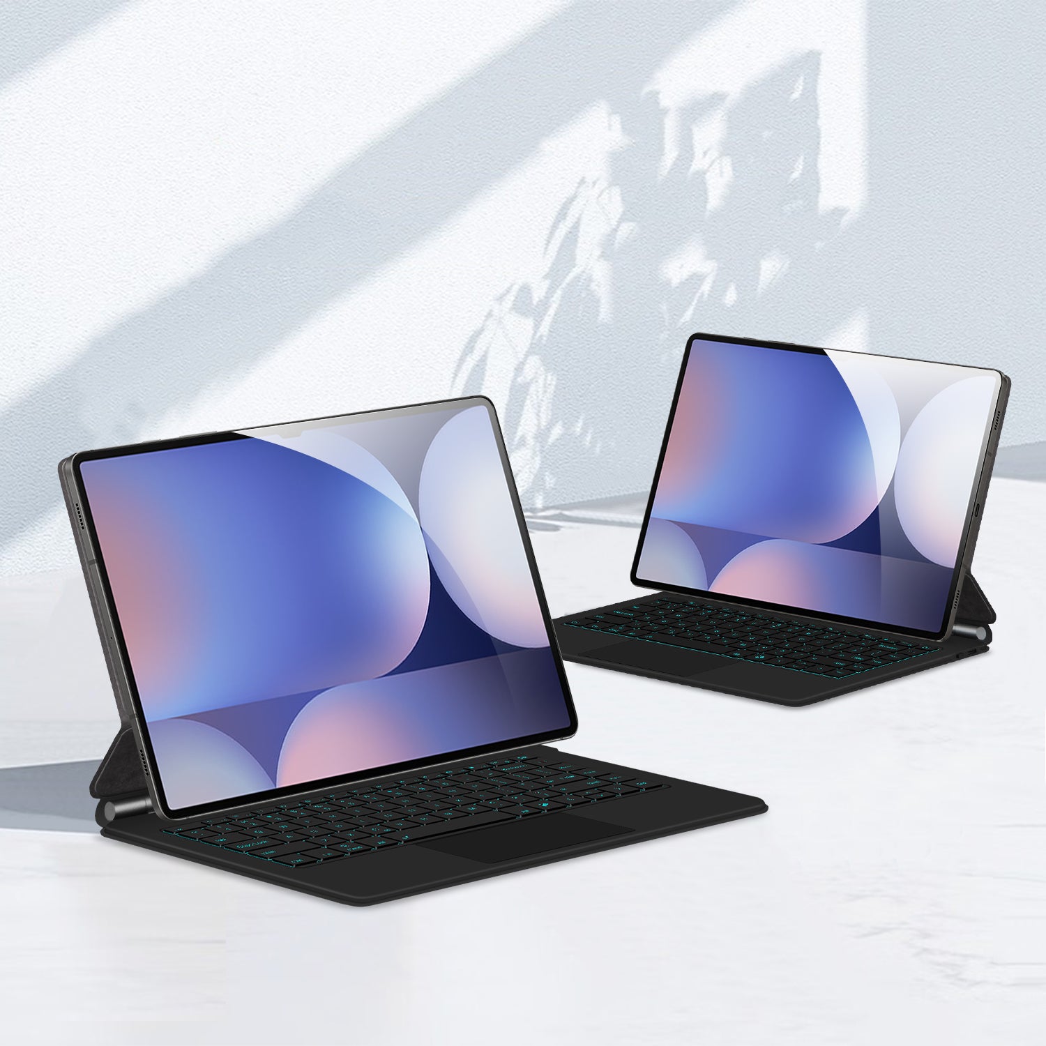 Magnetic Floating Galaxy Tab S10 Ultra Keyboard Case Precision Trackpad  Angle View