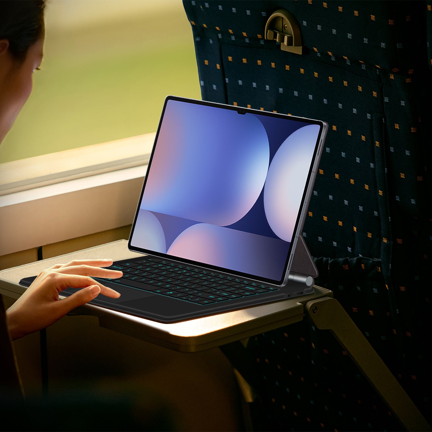 Magnetic Floating Galaxy Tab S10 Ultra Keyboard Case Precision Trackpad Portable