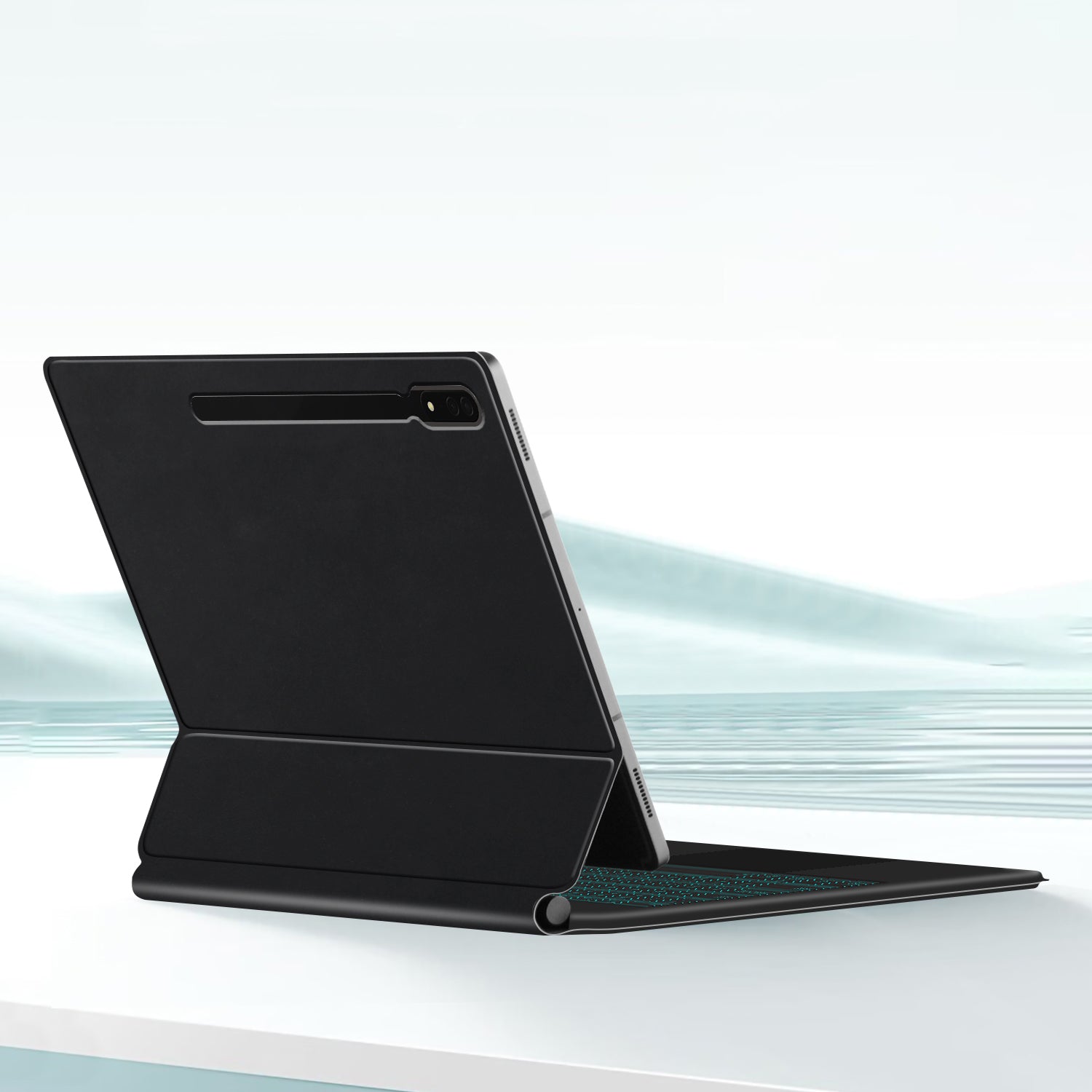 Magnetic Floating Galaxy Tab S11 Ultra Keyboard Case Precision Trackpad Show Back