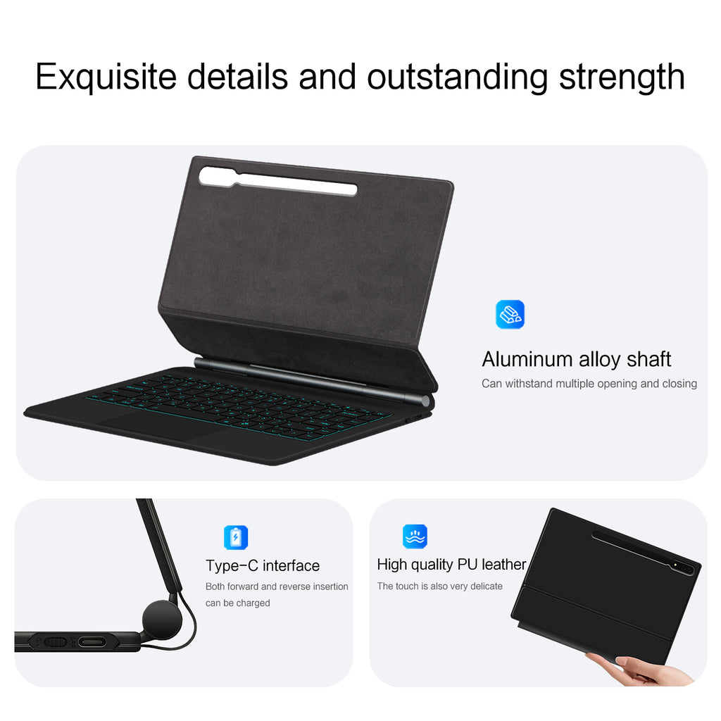 Magnetic Floating Galaxy Tab S11 Ultra Keyboard Case Precision Trackpad High Quality PU Leather
