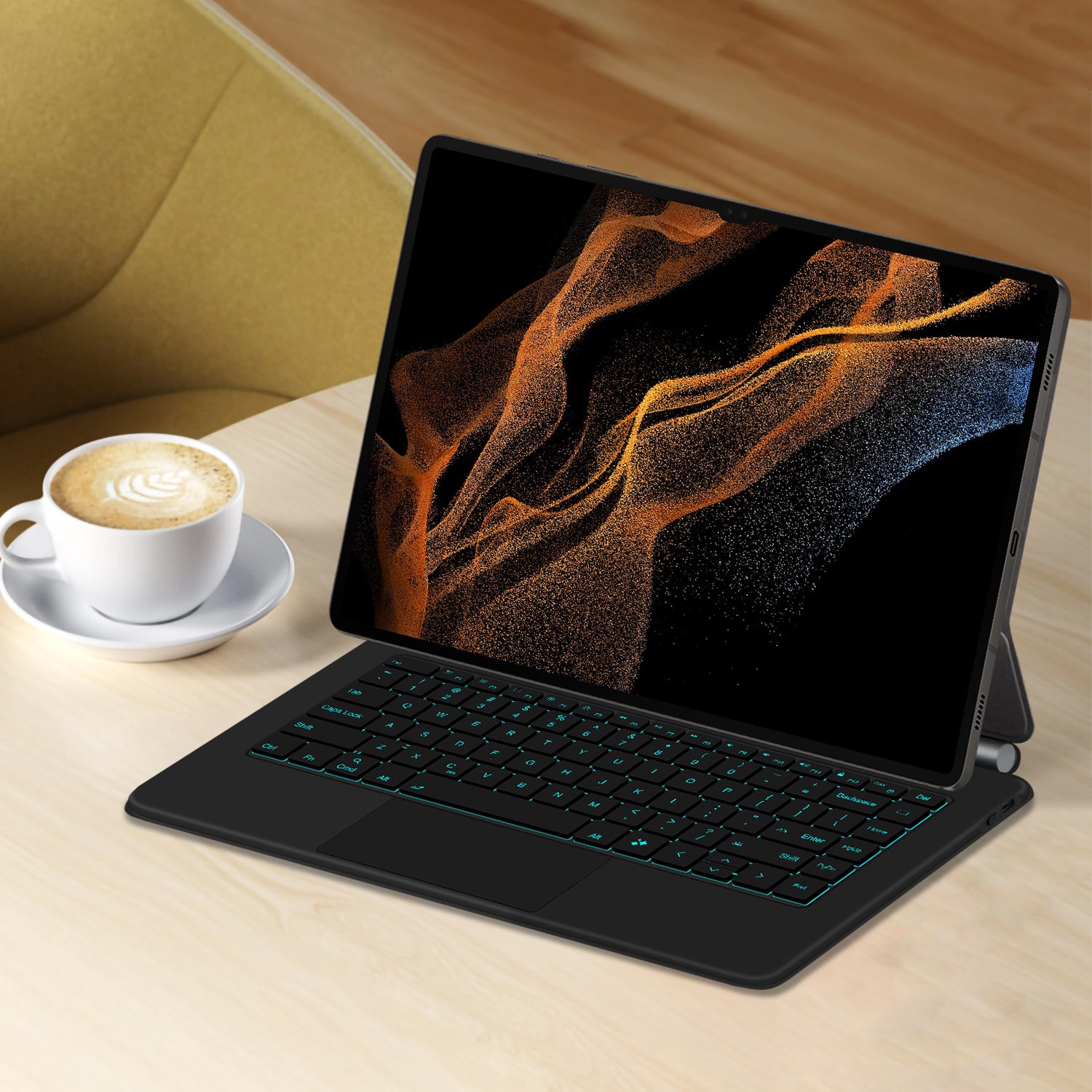 Magnetic Floating Galaxy Tab S11 Ultra Keyboard Case Precision Trackpad Backlit 7 Colors