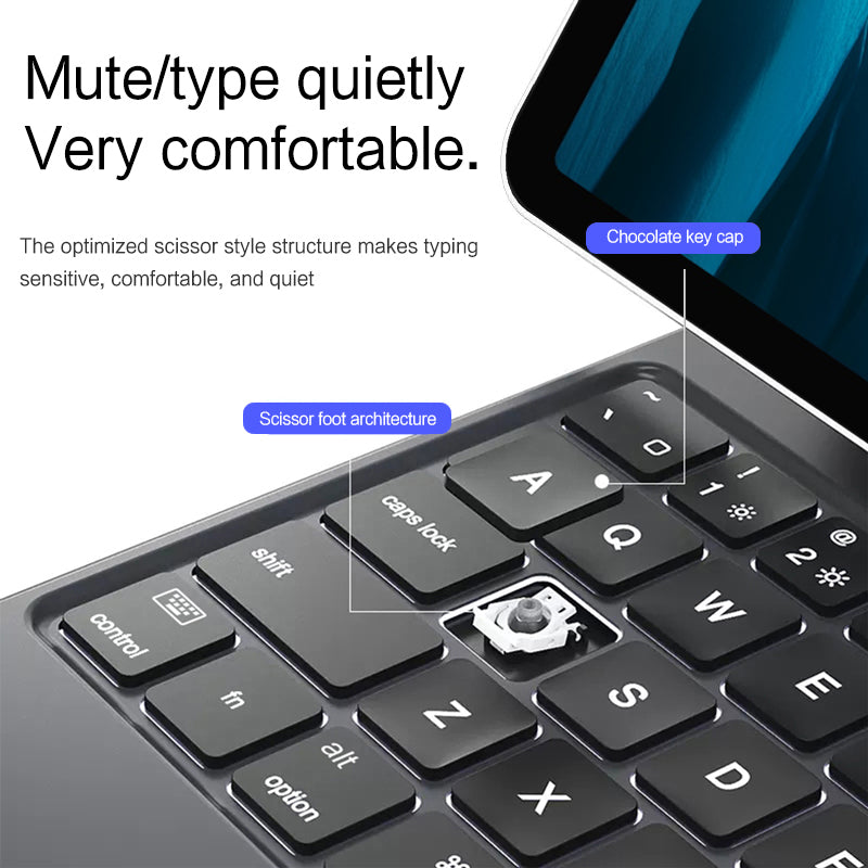 Magnetic Floating Galaxy Tab S7 Keyboard Case Precision Trackpad Typing Quietly