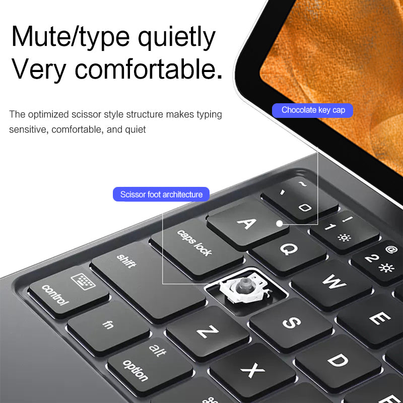 Magnetic Floating Galaxy Tab S8 Keyboard Case Precision Trackpad Mute Quietly Very Comfortable