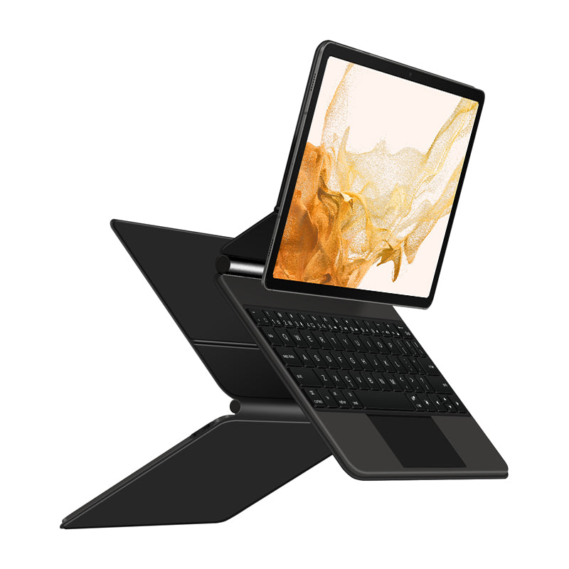 Magnetic Floating Galaxy Tab S8 Ultra Keyboard Case Precision Trackpad Black Color