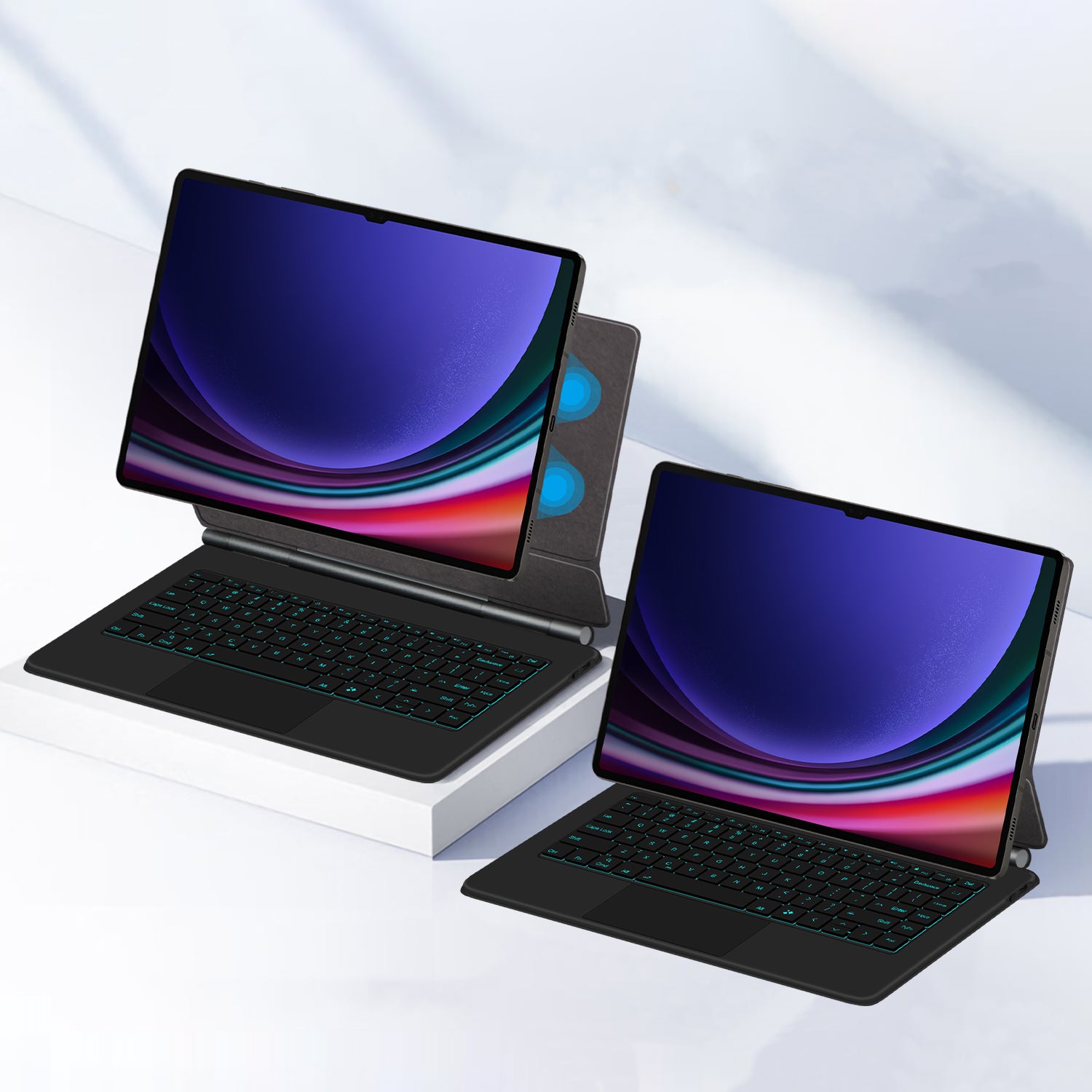 Magnetic Floating Galaxy Tab S9 FE Keyboard Case Precision Trackpad Detachable Compare