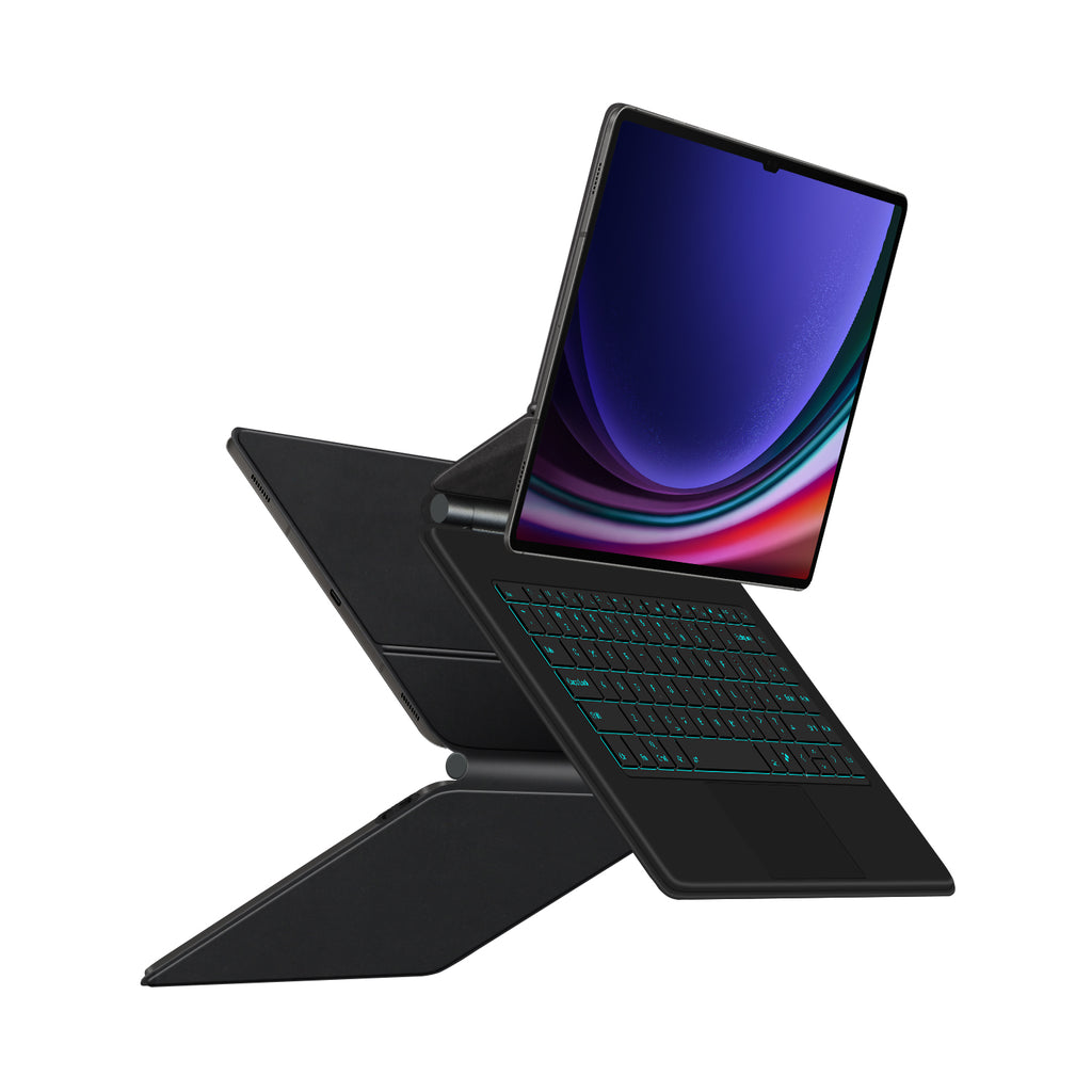 Magnetic Floating Galaxy Tab S9 Plus Keyboard Case Precision Trackpad Black Color