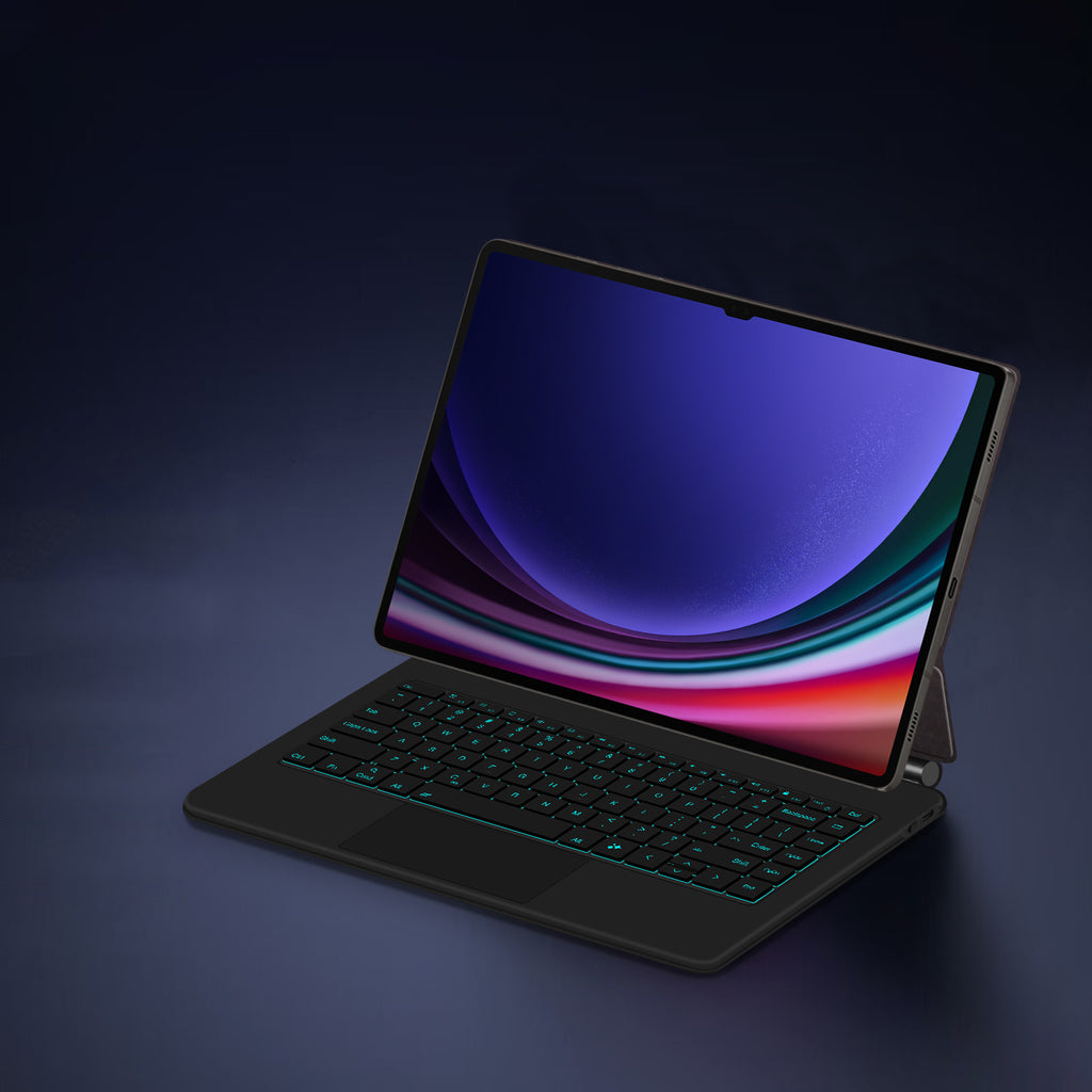 Magnetic Floating Galaxy Tab S9 Plus Keyboard Case Precision Trackpad Backlit 7 Colors
