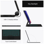 Magnetic Floating Galaxy Tab S9 Ultra Keyboard Case Precision Trackpad USB-C Charging Interface