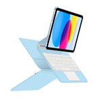 Magnetic Floating iPad 10 Keyboard Case Precision Trackpad Blue Color