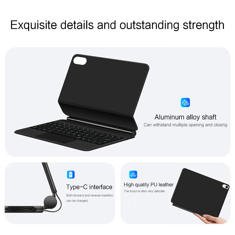 Magnetic Floating iPad 10 Keyboard Case Precision Trackpad Exquisite Design