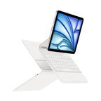 Magnetic Floating iPad Air 7 11-inch Keyboard Case Precision Trackpad White Color
