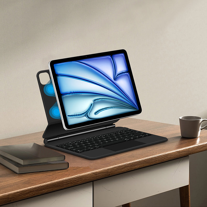 Magnetic Floating iPad Air 7 11-inch Keyboard Case Precision Trackpad Strong Magnet