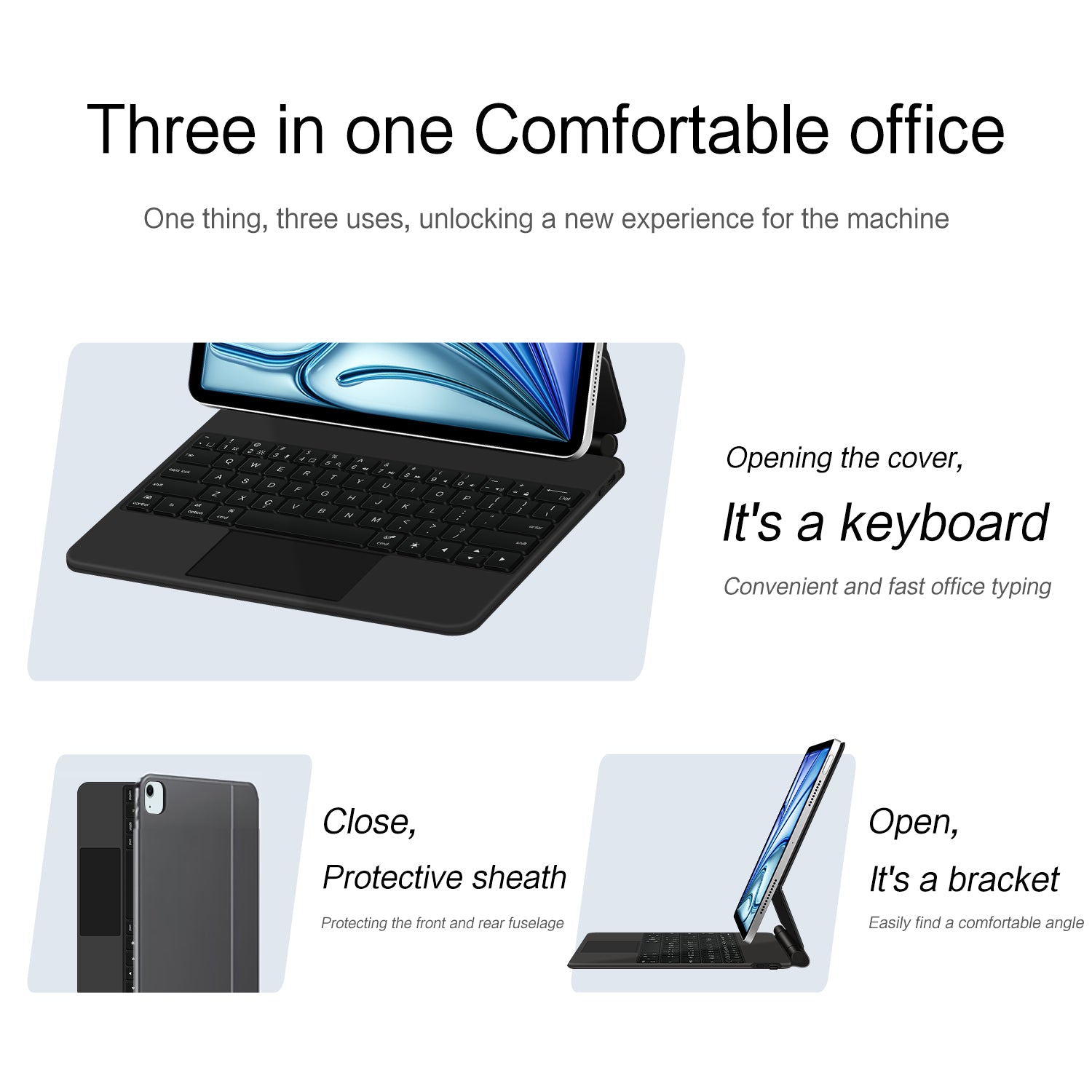 Magnetic Floating iPad Air 7 13-inch Keyboard Case Precision Trackpad Protective Sheath