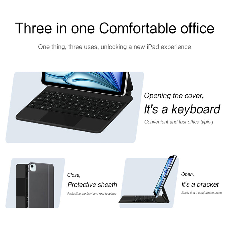 Magnetic Floating iPad Air 8 11-inch Keyboard Case Precision Trackpad Protective Sheath
