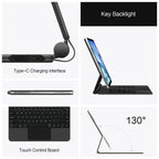 Magnetic Floating iPad Air 8 13-inch Keyboard Case Precision Trackpad Type-C Charging Interface