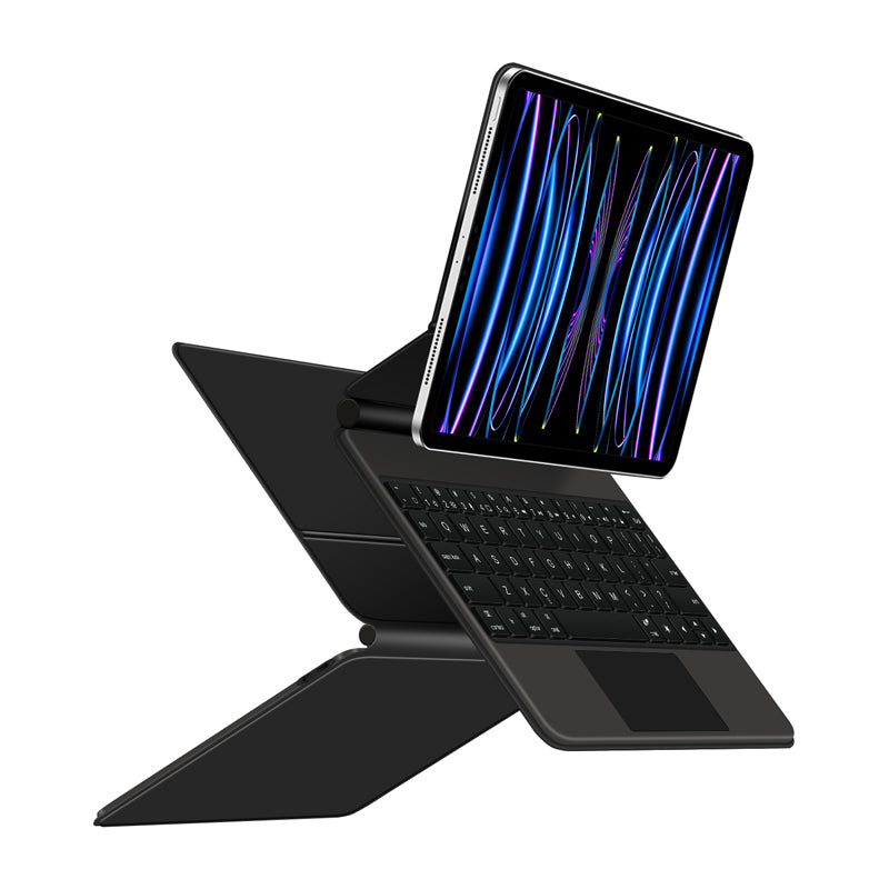 Magnetic Floating iPad Pro 11 2022 Keyboard Case Precision Trackpad Black Color