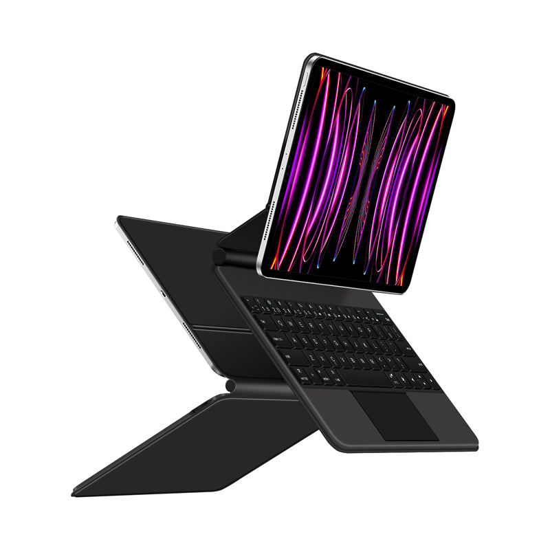 Magnetic Floating iPad Pro 12.9 2018 Keyboard Case Precision Trackpad Black Color