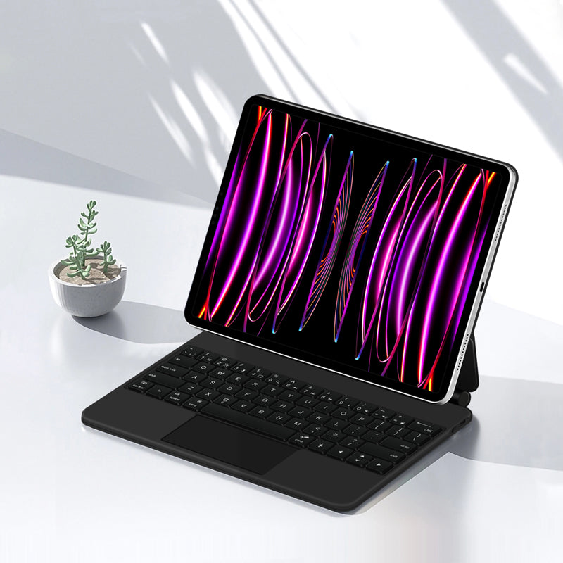 Magnetic Floating iPad Pro 12.9 2018 Keyboard Case Precision Trackpad ABS Keys