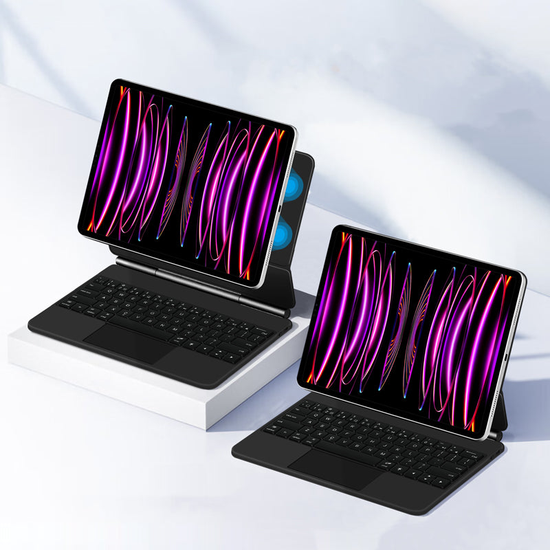 Magnetic Floating iPad Pro 12.9 2021 Keyboard Case Precision Trackpad Detachable