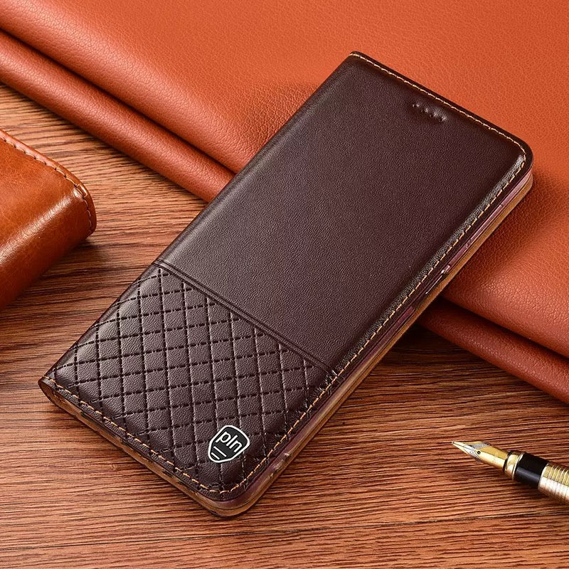 magnetic-grid-embossed-nappa-iphone-17-genuine-leather-case-10