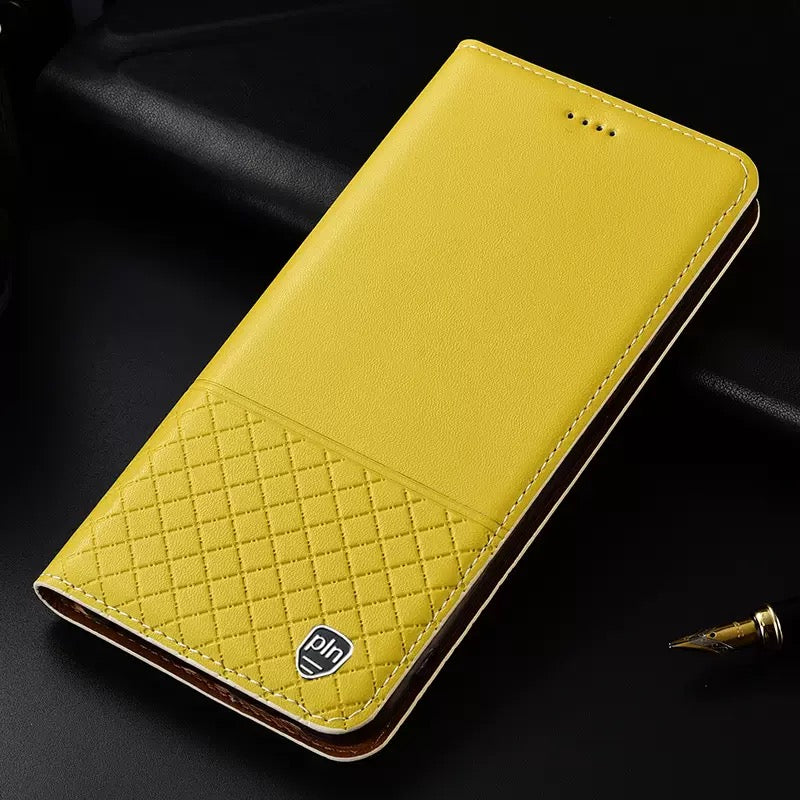 magnetic-grid-embossed-nappa-iphone-17-genuine-leather-case-11