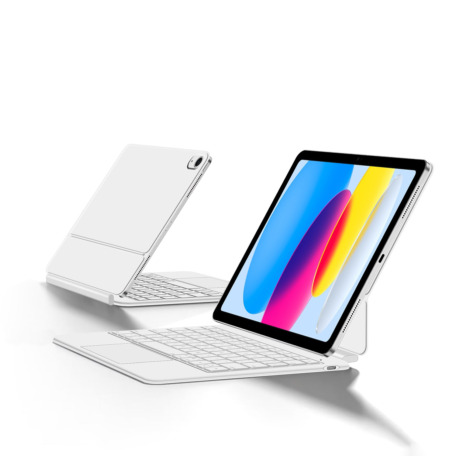 Magnetic Levitation iPad 10 Keyboard Case Full-Area Trackpad Foldable Stand