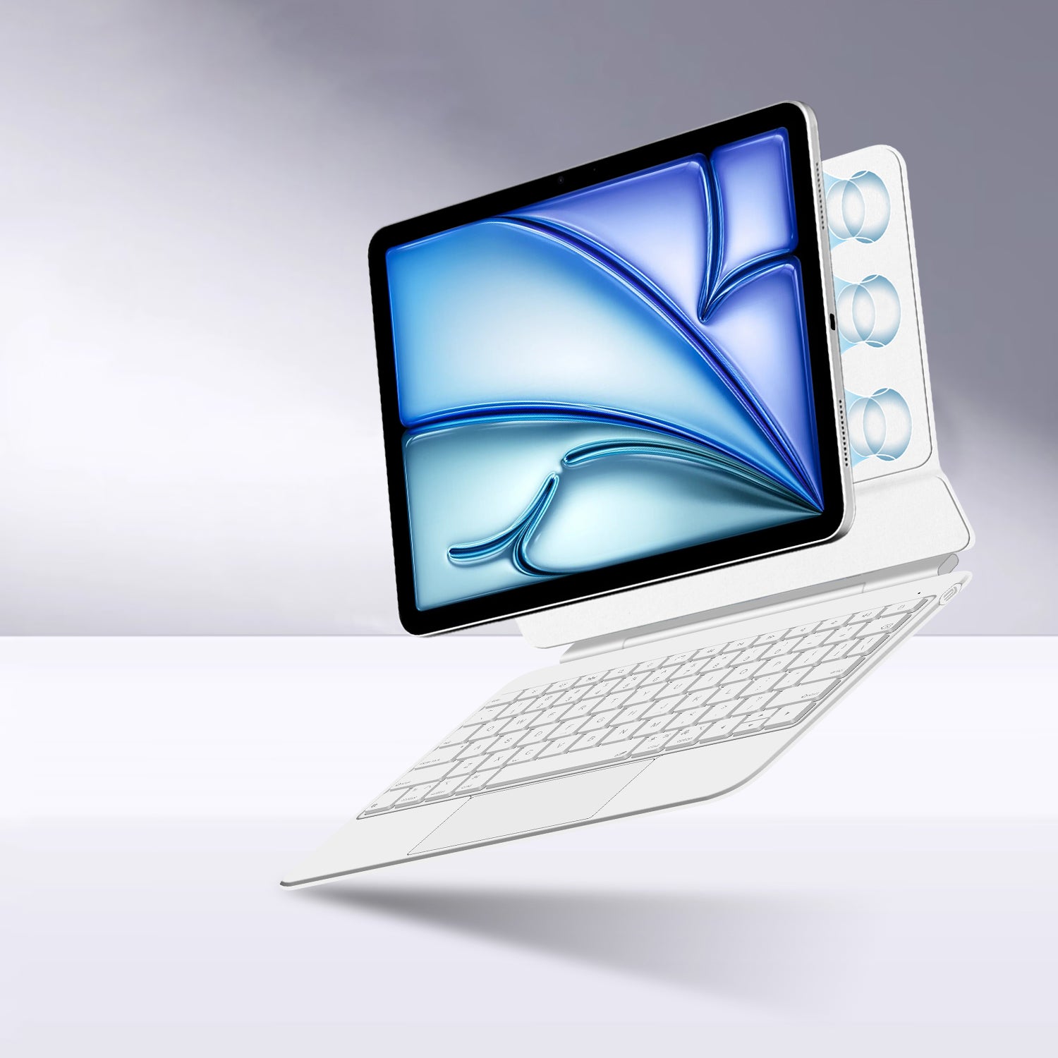 Magnetic Levitation iPad Air 5 Keyboard Case Full-Area Trackpad Ultra Slim