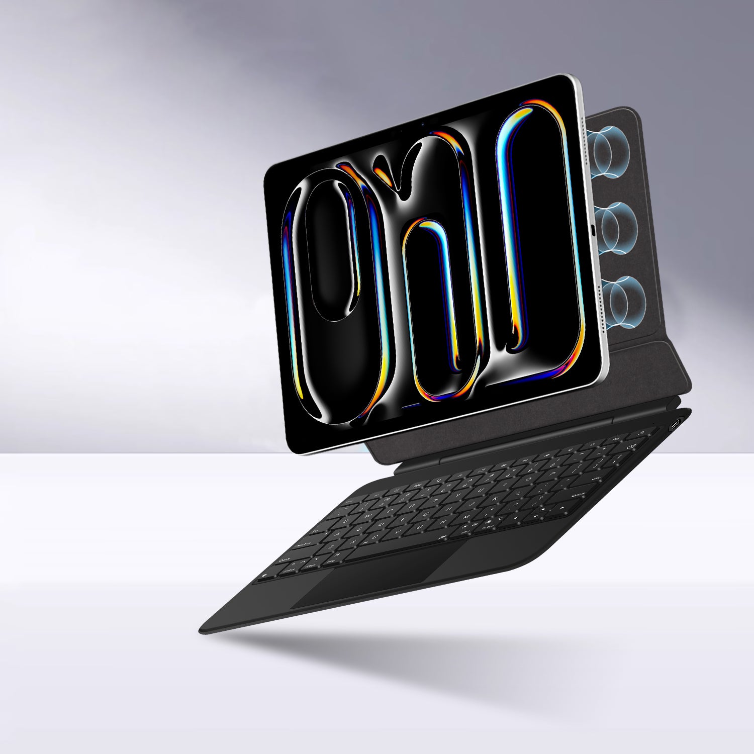 Magnetic Levitation iPad Pro 11 2024 Keyboard Case Full-Area Trackpad Strong Magnet