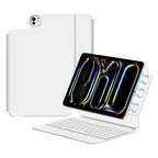 Magnetic Levitation iPad Pro 11 2025 Keyboard Case Full-Area Trackpad White Color