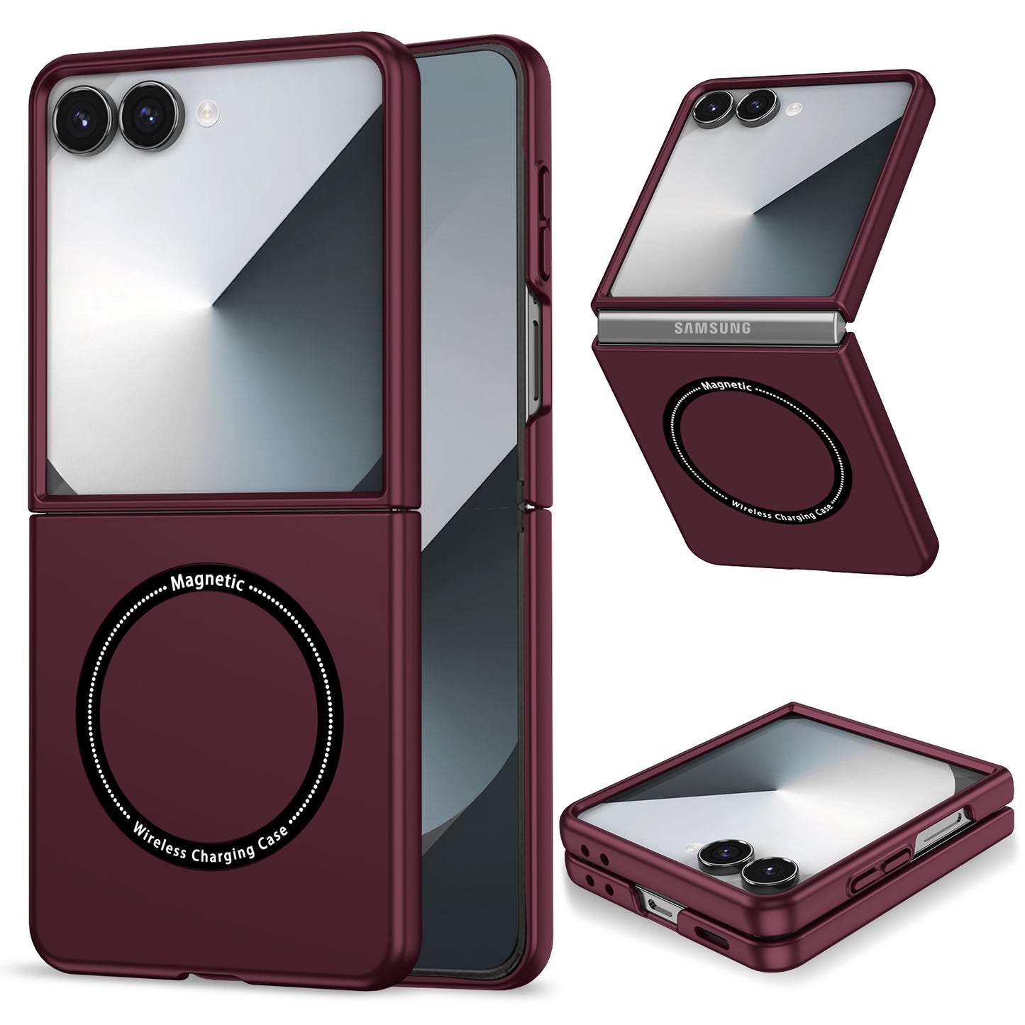 Matte Frosted Magnetic Charging Galaxy Z Flip7 Case