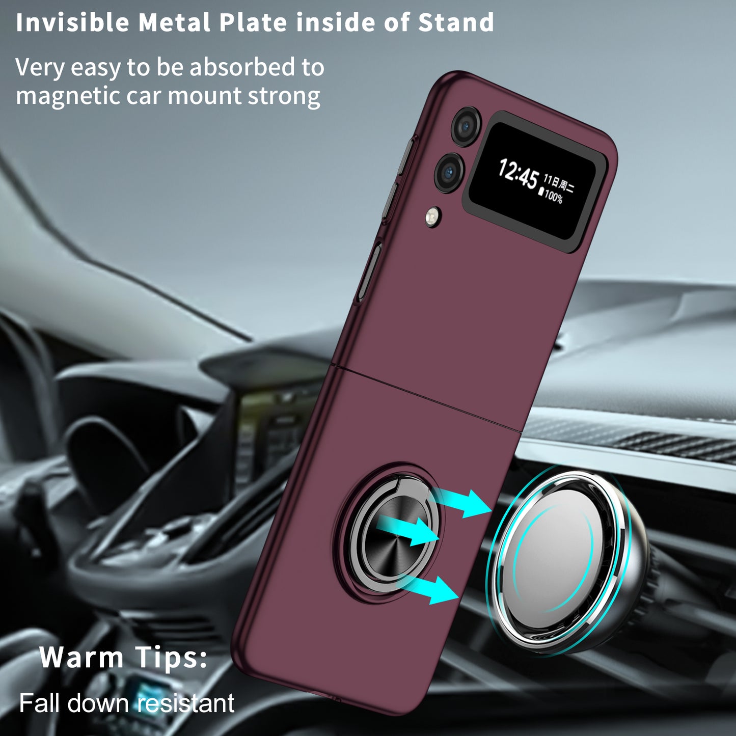 matte-frosted-rotating-ring-stand-charging-galaxy-z-flip3-case_1