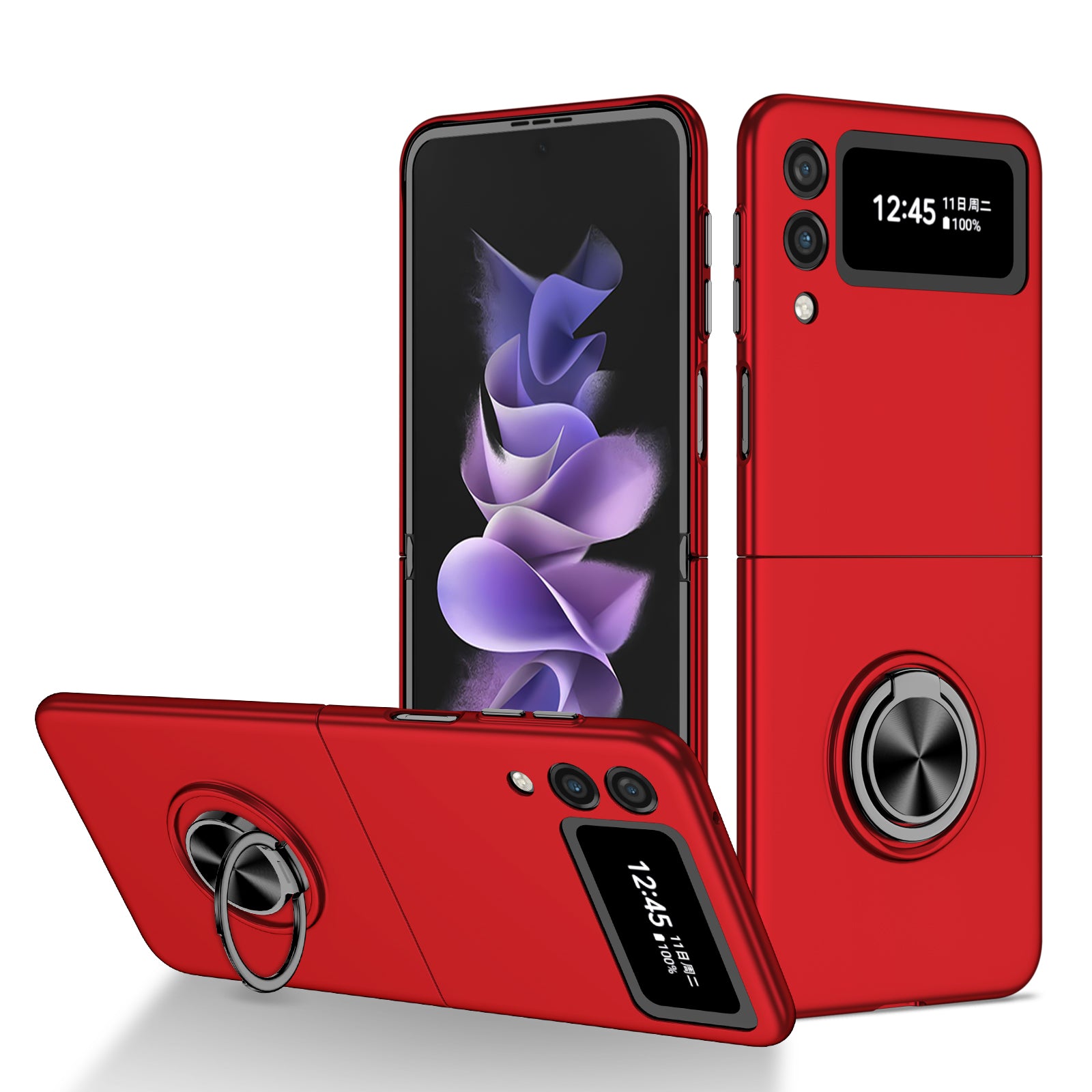 matte-frosted-rotating-ring-stand-charging-galaxy-z-flip3-case_11