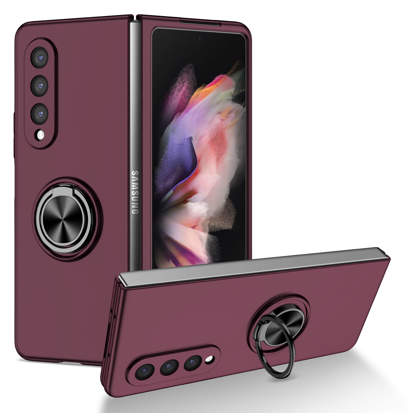 matte-frosted-rotating-ring-stand-charging-galaxy-z-fold3-case_12
