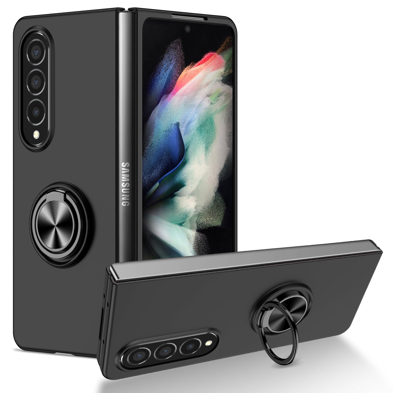 matte-frosted-rotating-ring-stand-charging-galaxy-z-fold4-case_10