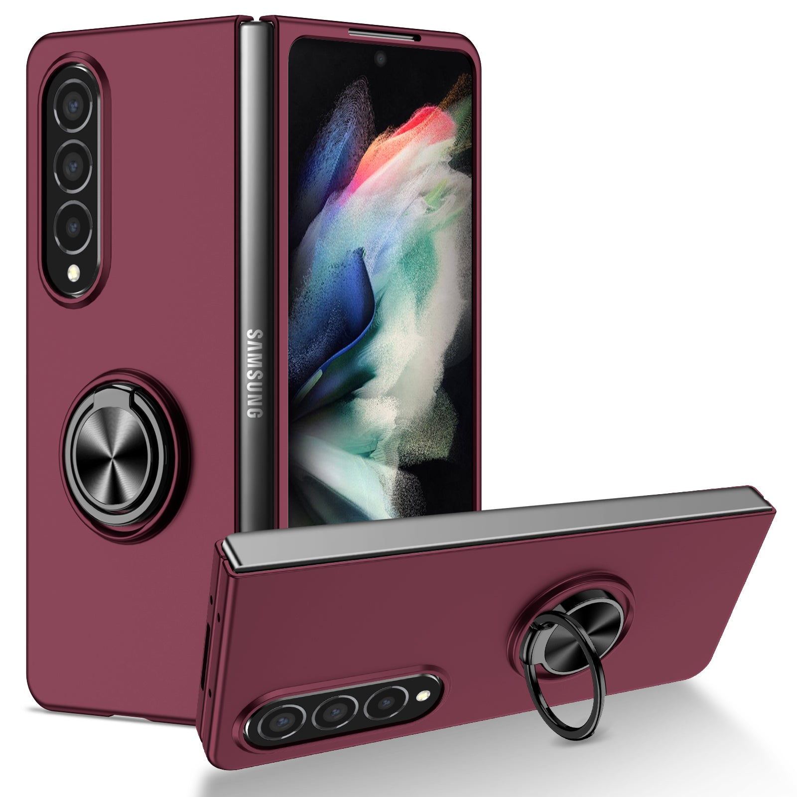 matte-frosted-rotating-ring-stand-charging-galaxy-z-fold4-case_12