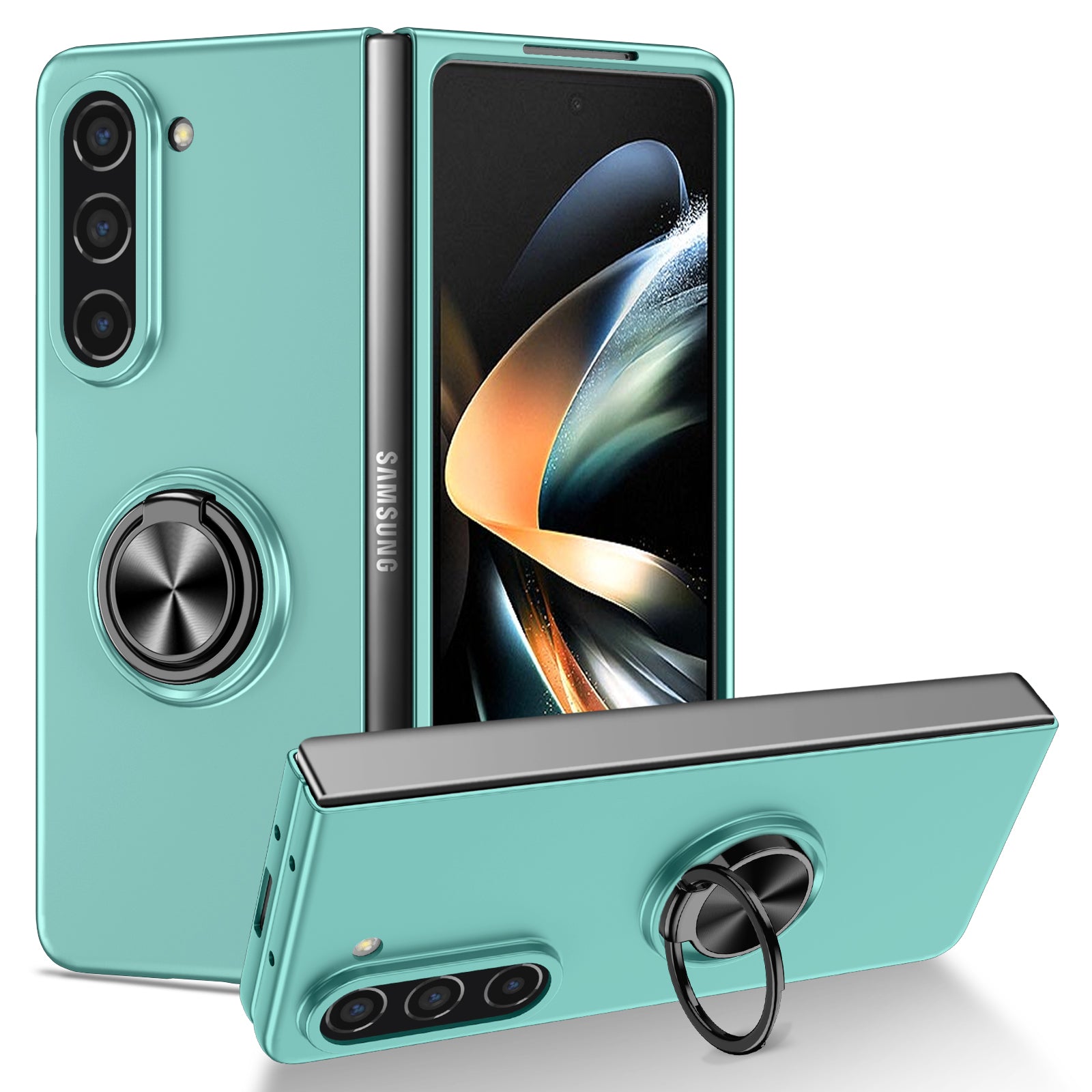 matte-frosted-rotating-ring-stand-charging-galaxy-z-fold5-case_15