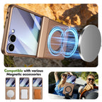Ultramarinelife Matte Galaxy Z Flip8 Magnetic Ring Stand Case Anti-Fingerprint Magsafe Charging