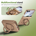 Ultramarinelife Matte Galaxy Z Flip8 Magnetic Ring Stand Case Anti-Fingerprint 360 Rotating Stand