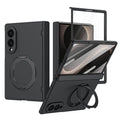 Ultramarinelife Matte Galaxy Z Fold8 Wide Magnetic Ring Stand Case Anti-Fingerprint Black Color