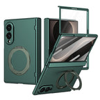 Ultramarinelife Matte Galaxy Z Fold8 Wide Magnetic Ring Stand Case Anti-Fingerprint Green Color