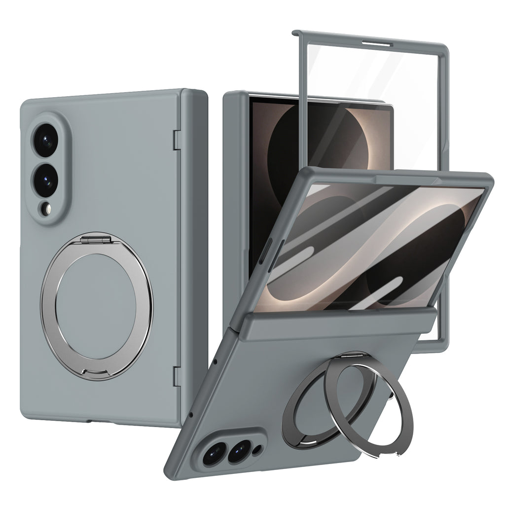 Ultramarinelife Matte Galaxy Z Fold8 Wide Magnetic Ring Stand Case Anti-Fingerprint Gray Color