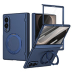 Ultramarinelife Matte Galaxy Z Fold8 Wide Magnetic Ring Stand Case Anti-Fingerprint Blue Color