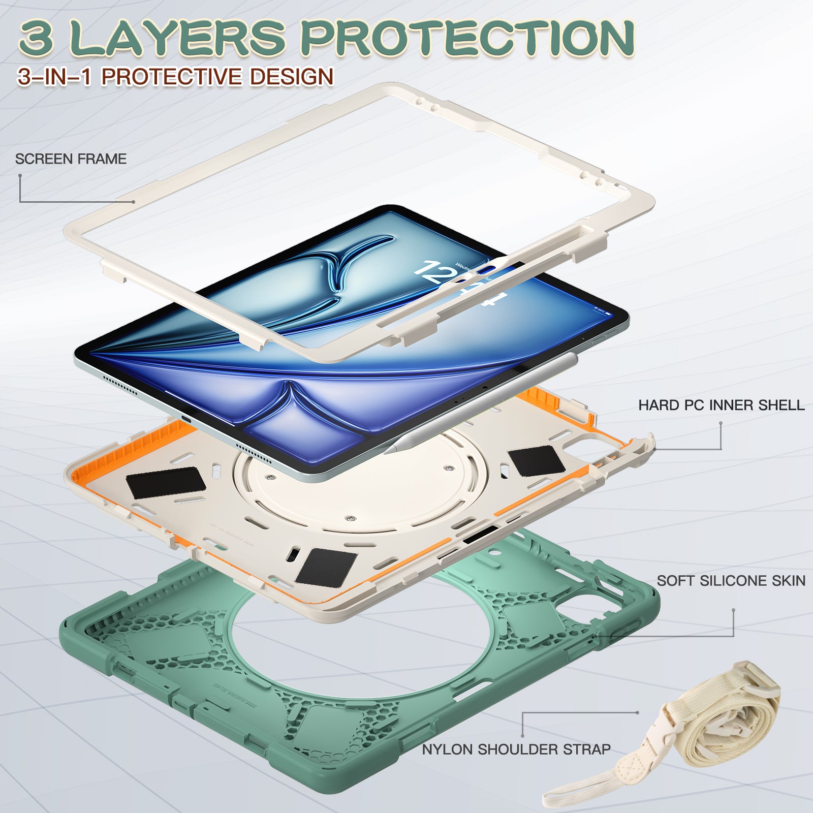 Pirate Box iPad Air 6 13" Military-grade Drop Protection Cover